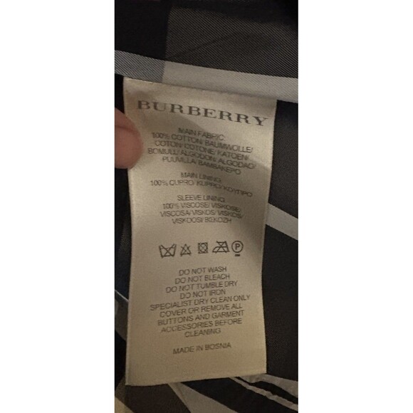 Burberry London Black Mid Length Trench Coat Size 6 - Picture 11 of 13